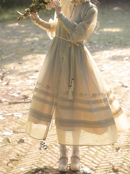 テンセルカラードレス エレガントフリル