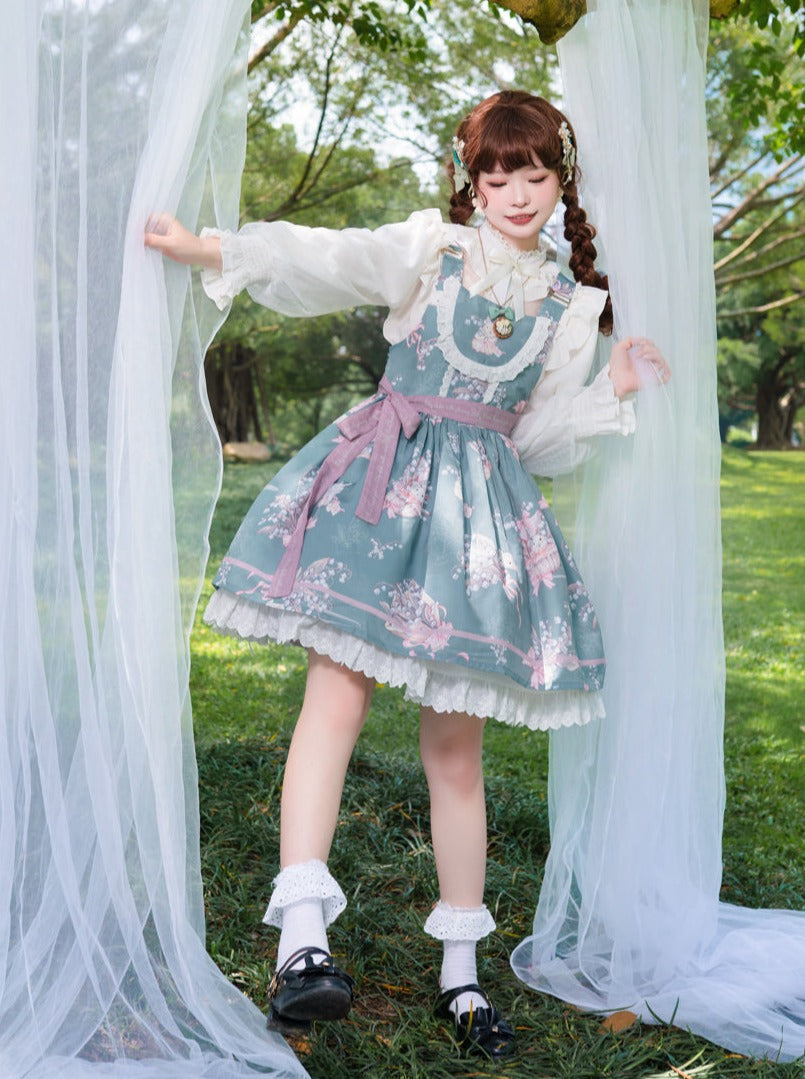 Girly Flower Lolita Dress Retro