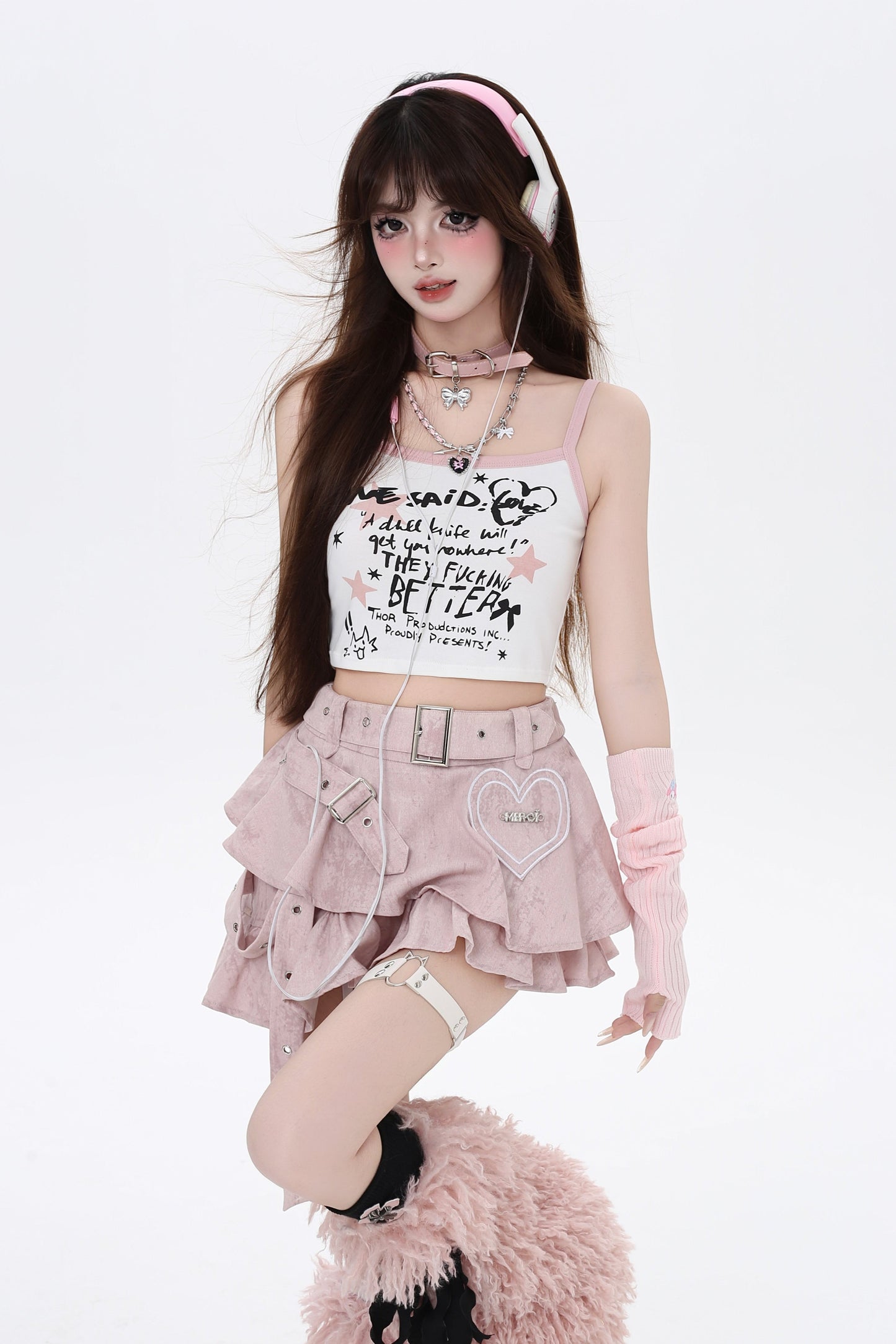 キャミソールタイトレターアメリカングラフィティ