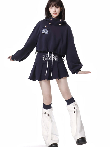 Capricenvy – Blauer College-Anzug im neuen Stil