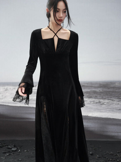 Dresses Romantic Dark Splicing