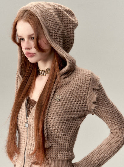 Kapuzenpullover mit Reißverschluss und Logo „One Point“