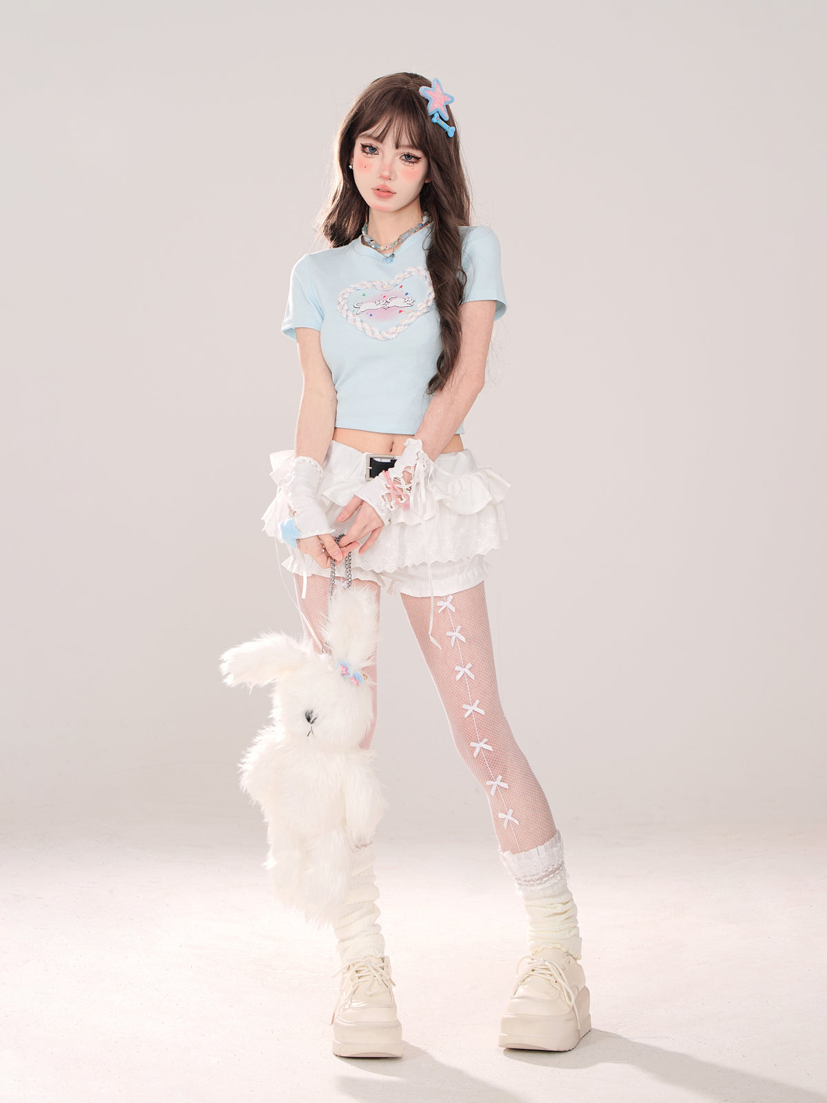 T-Shirt American Neck Love Kurze Runde Katze