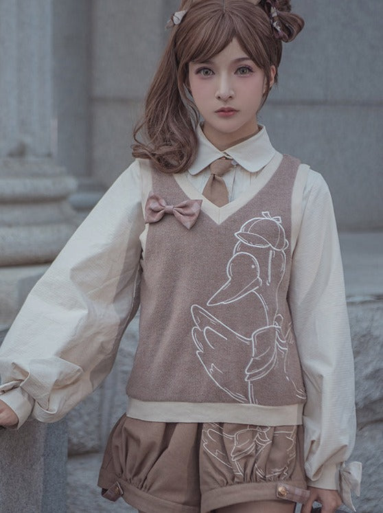Detective Retro Knit Vest