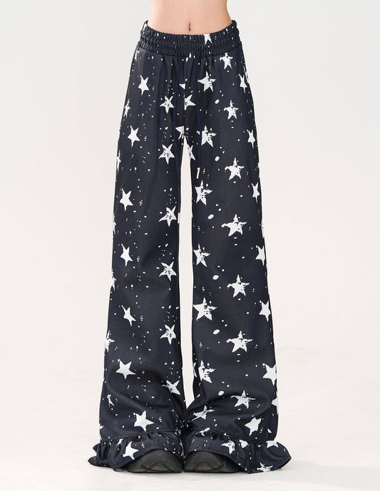 Casual Flared Star Lazy Pants