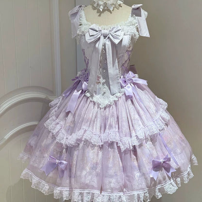 Primrose Nocturne Lolita Long SP / Short JSK / Cardigan & Overskirt Set