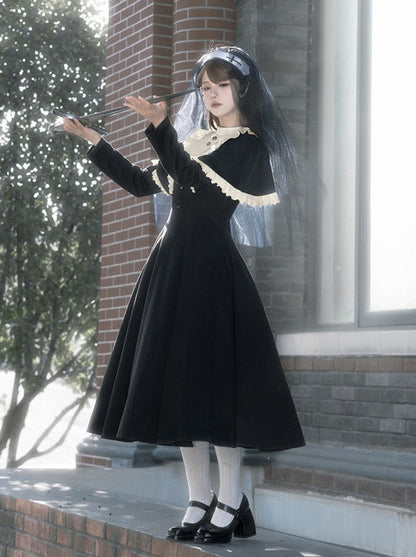 Stück Faux Gothic Kleid Zwei Lolita