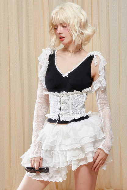 ベストトリムダブルVネックレース