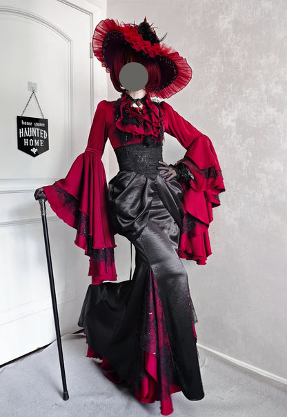 Della Gothic Princess Sleeve Blouse & Fishtail Skirt