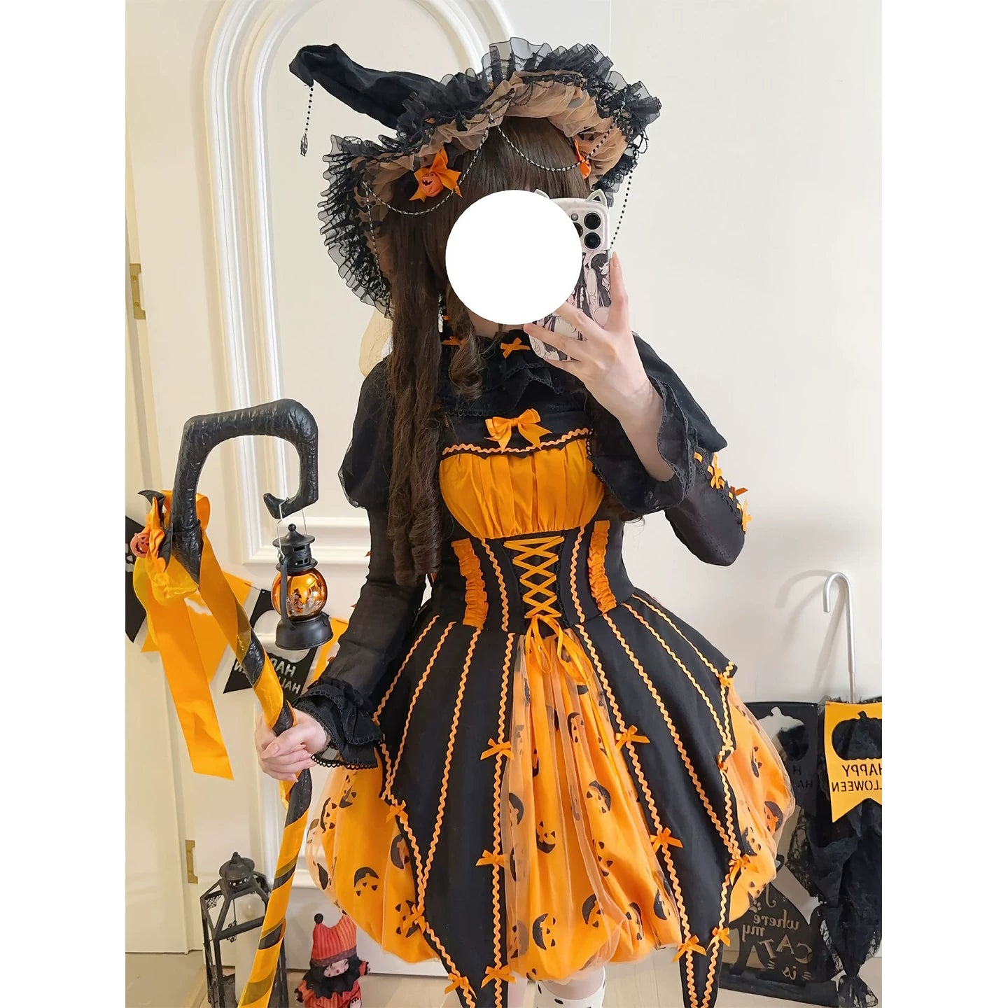 Halloween Lolita Pumpkin Witch Dress Full Set