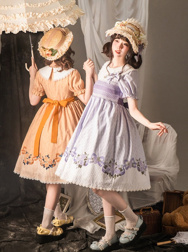Lolita Flower Elegant Girl Retro Dress