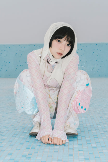 サブカルチャー動物帽子メッシュベスト+