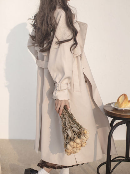 Hoher Mantel Britischer Retro-End-Trenchcoat-Stil Cape