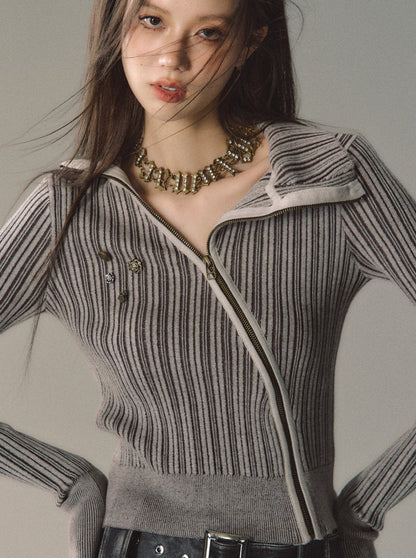 Fit Slim Mode Gestreiftes kurzes Top