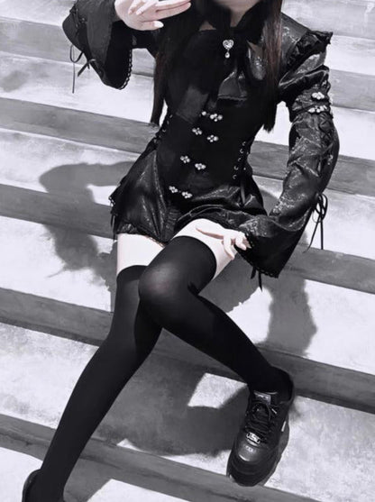 ドレス チャイナ ストラップ パンツ リボン スーツ