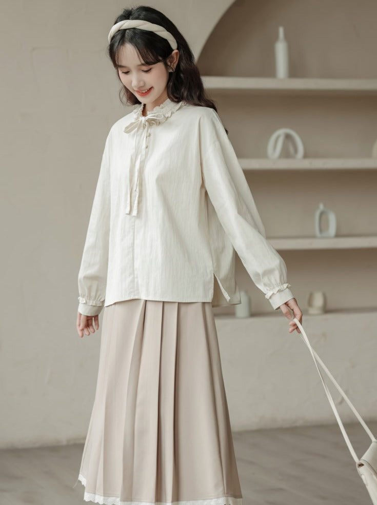 ランタンルーズスリーブブラウスフレンチ