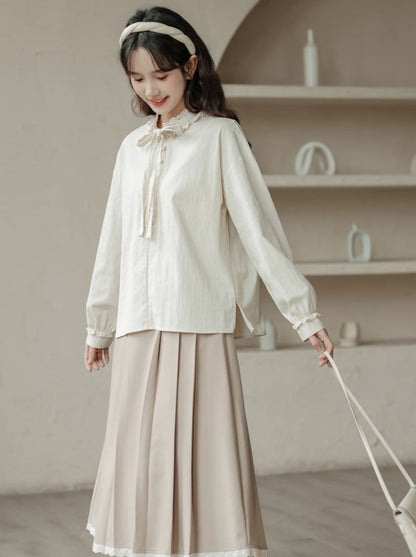 ランタンルーズスリーブブラウスフレンチ