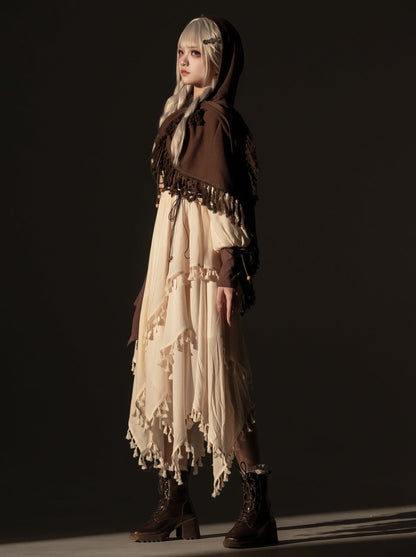 Stil Kleid Exotische Weste Cape