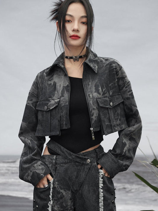 タイダイジャケット モードデニム