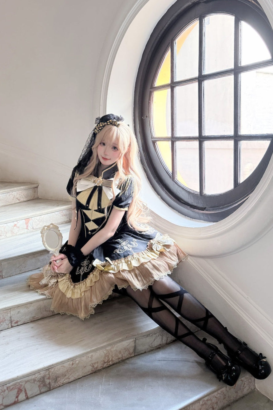 Kleid + süßes dunkles Lolita-Schal