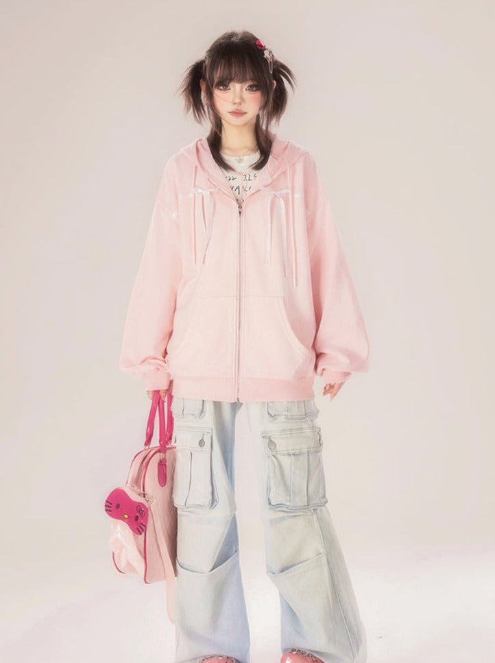 カーゴデニムブルーパンツライト