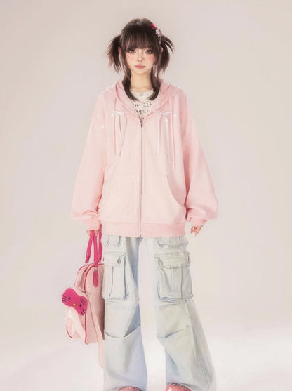 カーゴデニムブルーパンツライト