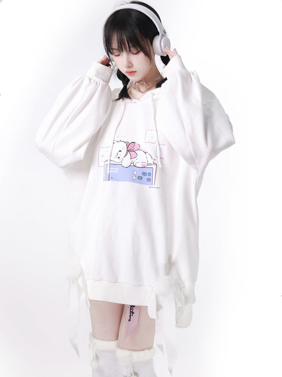 Plus Bell Bed Pink White Ball Ribbon Parker