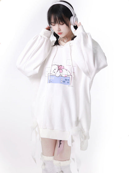 Plus Bell Bed Pink White Ball Ribbon Parker