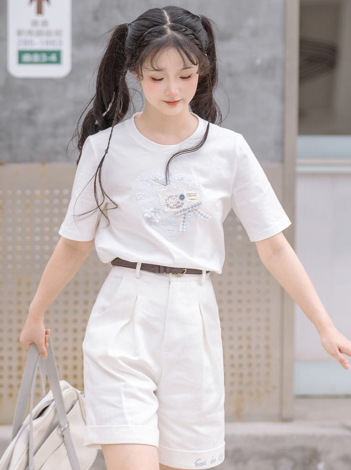 サマーショートチェックTシャツ