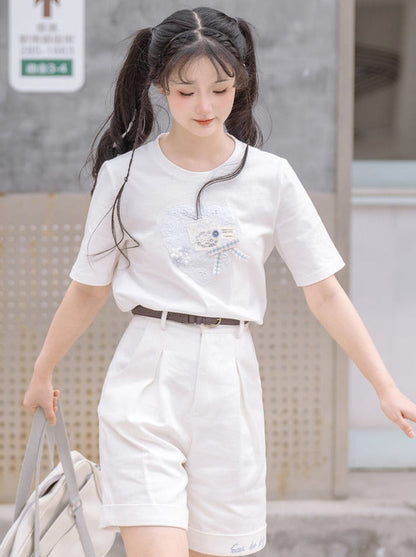 サマーショートチェックTシャツ