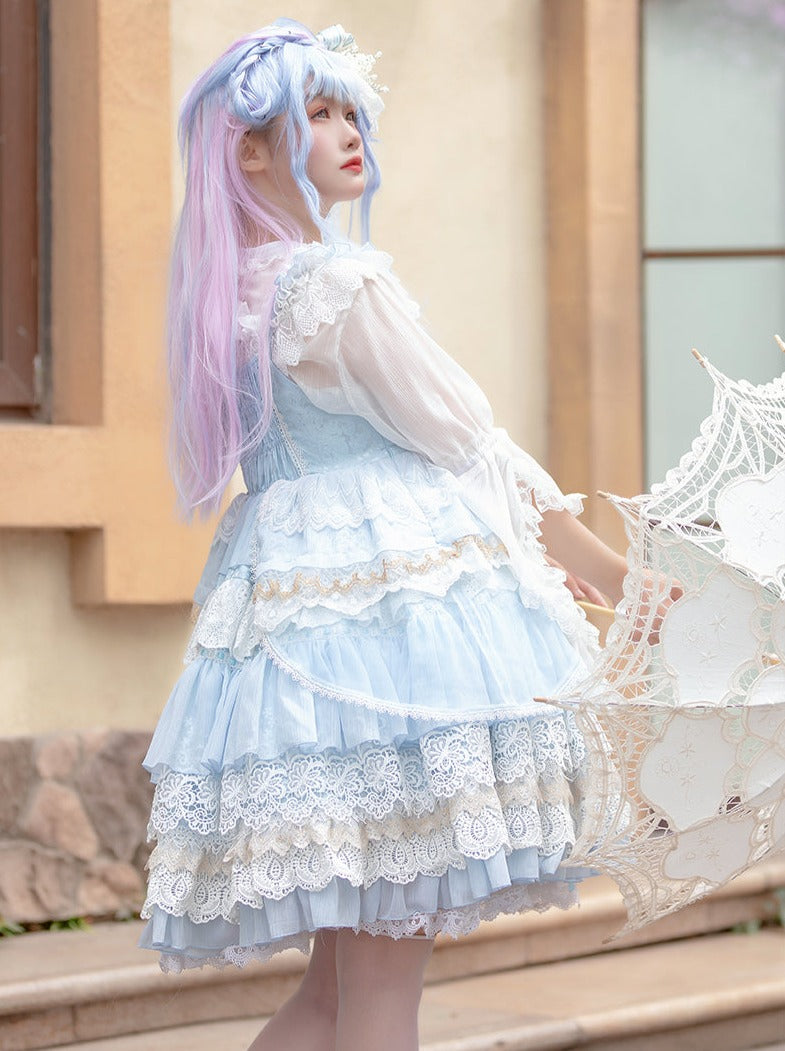 ゴージャスなプリンセスロリータのウェディングドレス