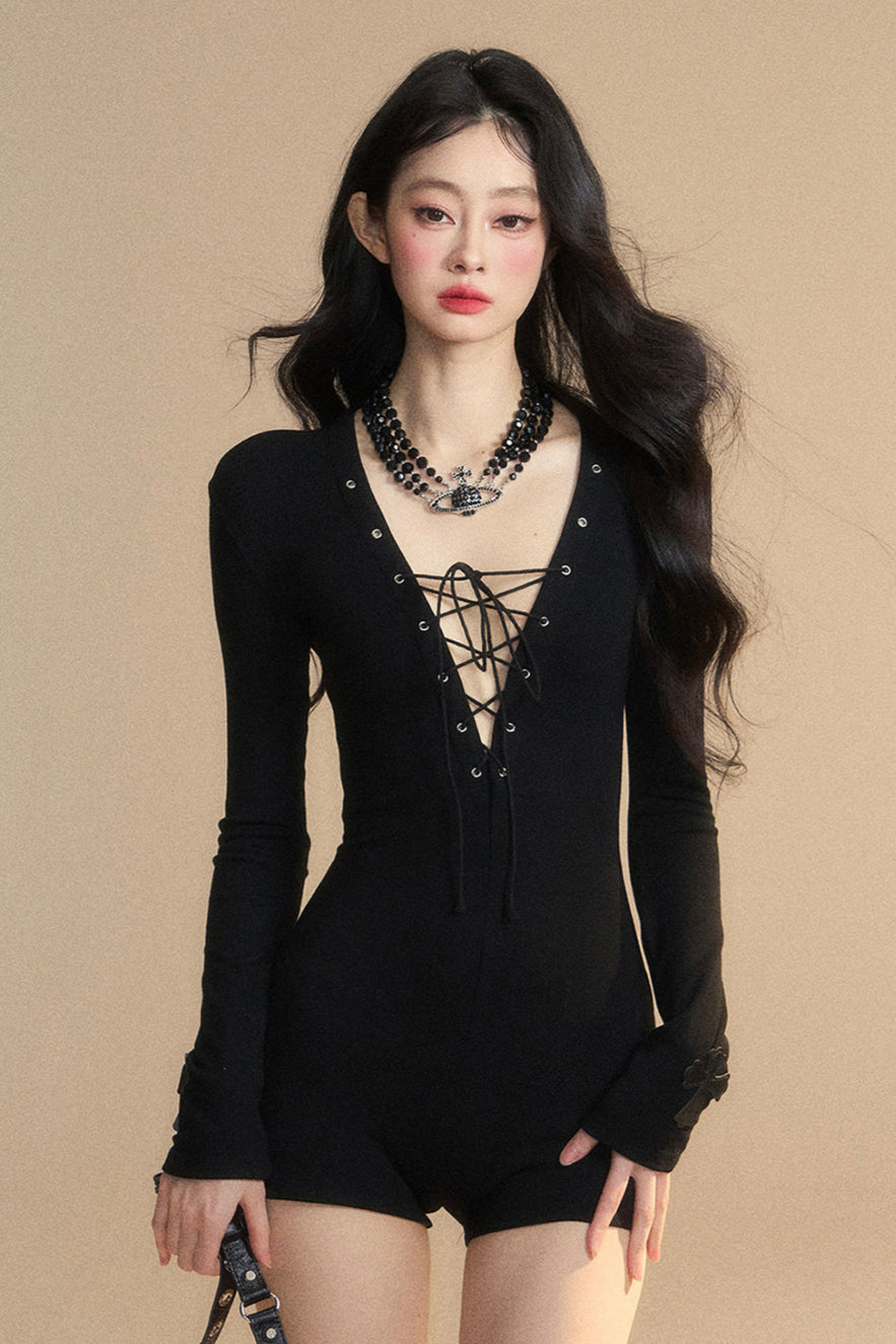 Sleek V-neck jumpsuit