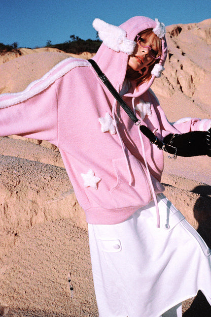 ピンクジャケットエンジェルニット