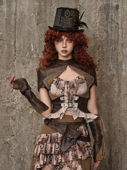 レトロスタイルのアウターウェア、ヨーロピアンチームカーディガン、パンクレザージャケット