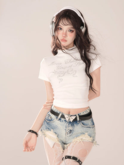 Ditis High Breeze Kleines Top mit kurzem Kragen