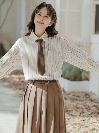 ネクタイ カレッジスタイル シャツ ストライプ