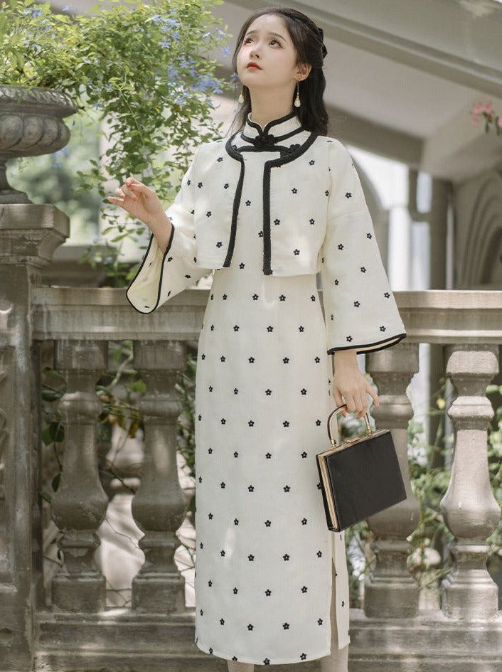 Cardigan Style Little Chinese Dress Fragrance