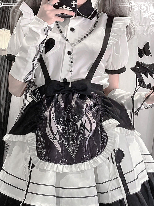 Dienstmädchen-Setup Lolita Englisches Kleid