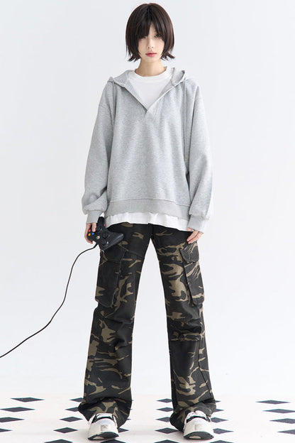 フィットパンツ 迷彩柄 リラックス