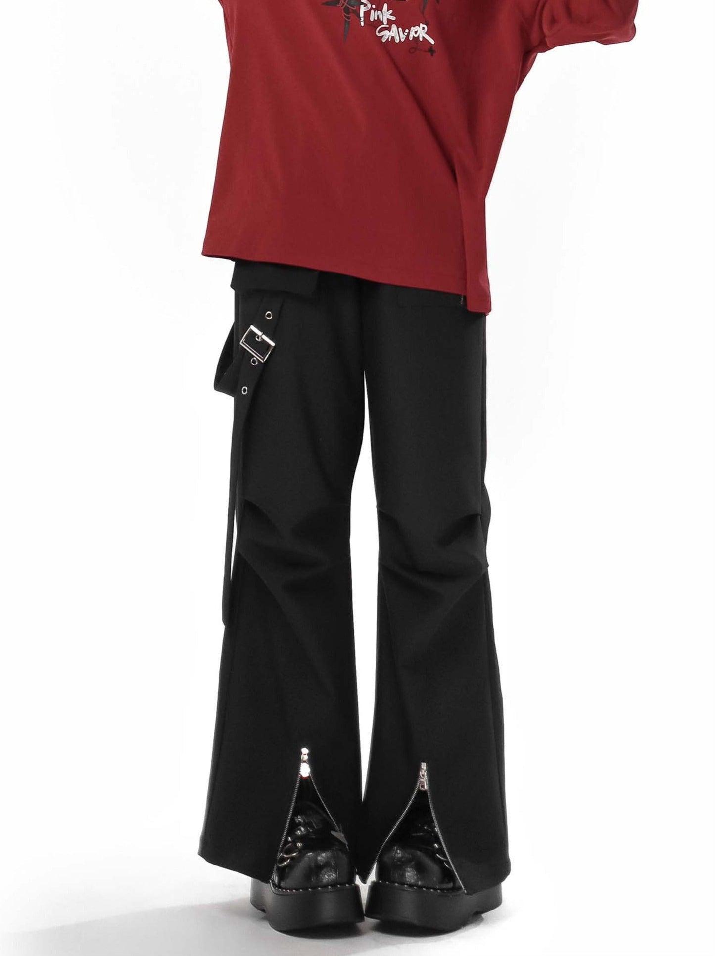 Escape Plan Red Black Work Neck Halter Jacket