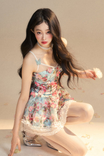 Camisole Blumenprodukt Prinzessin Kleid Malerei Vorbestellung