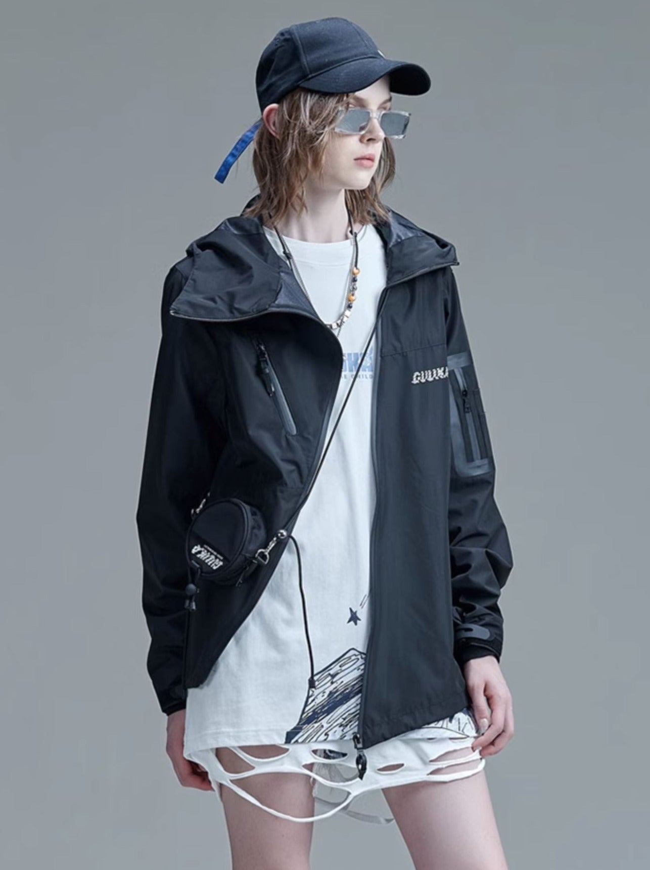 Jacket Windbreaker Street Hoodie Sporty