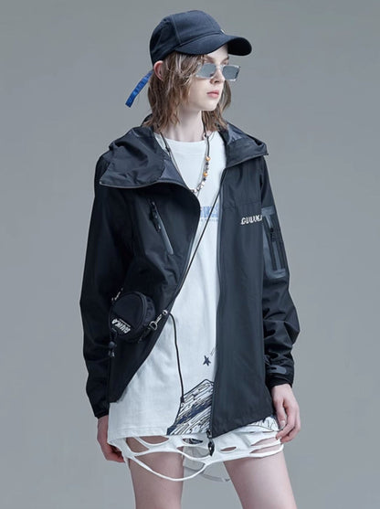 Jacket Windbreaker Street Hoodie Sporty