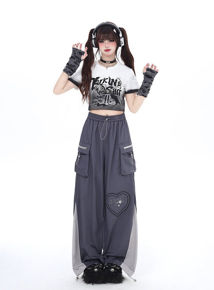 Gradient Short Slim T-Shirt Dark Subculture