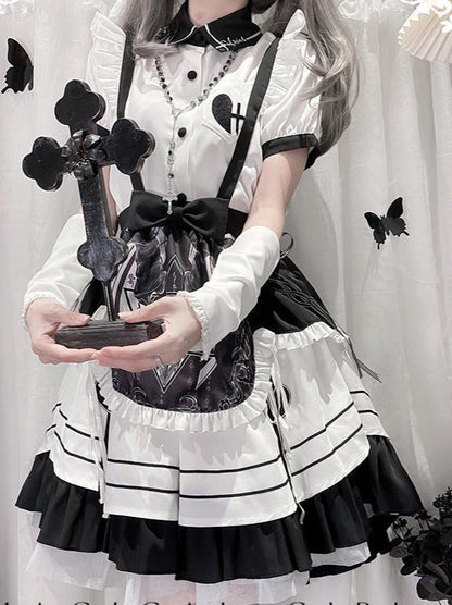 Dienstmädchen-Setup Lolita Englisches Kleid