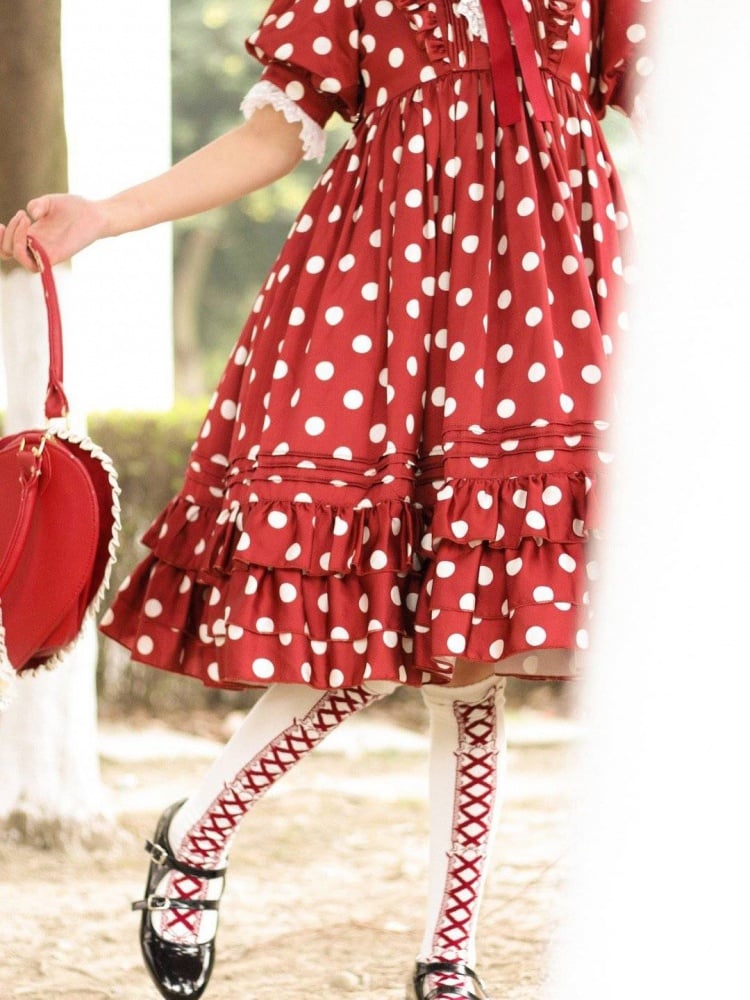 Ribbon Baby Schnürschleife Strick-Overknee-Strümpfe aus Baumwolle