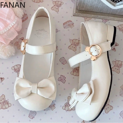 Elegant Princess Pink Leather Heel Shoes - 35-43