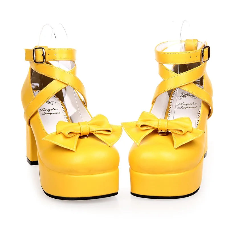 Bowknot Princess Kawaii Lolita Shoes - 35-45
