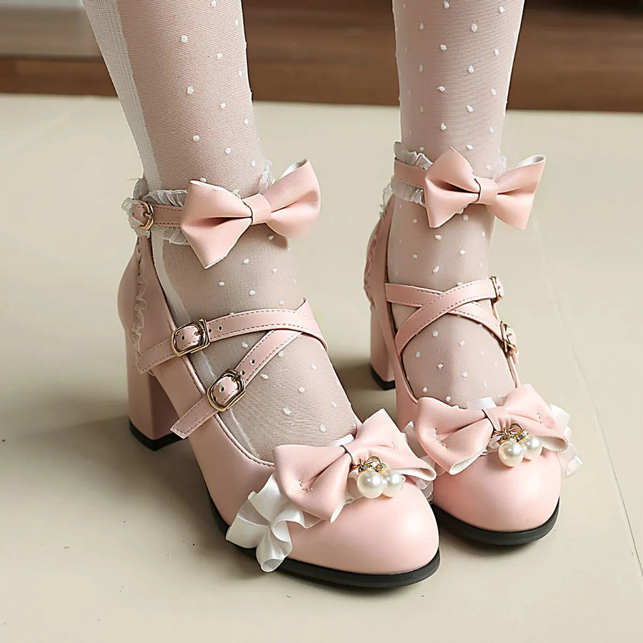 Sweet Mary Janes Strappy Ankle Shoes - 32-48