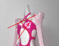 Pink Gothic Rivet Streetwear Onesie Shawl Skirt 3-piece Set